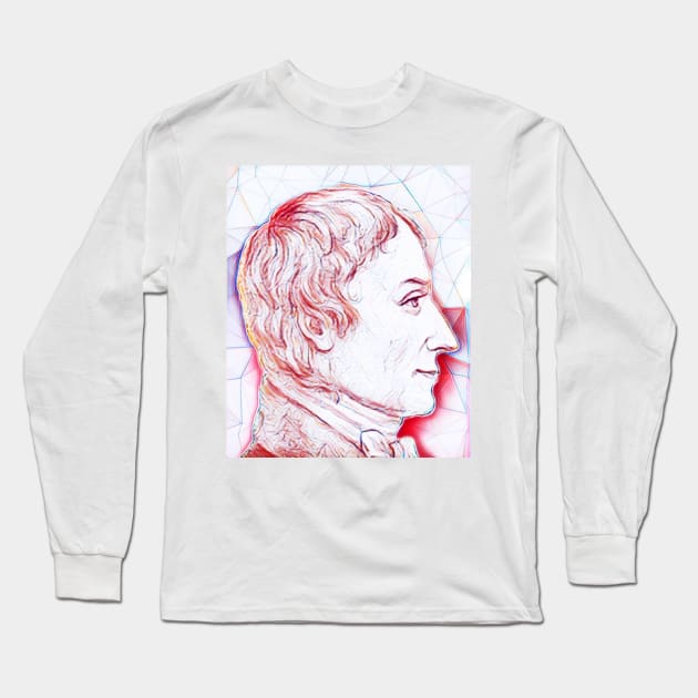 Anders Gustaf Ekeberg Portrait | Anders Gustaf Ekeberg Artwork | Line Art Long Sleeve T-Shirt by JustLit